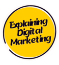 yellow logo that says "explaining digital marketing"